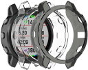 【送料無料】Miimall 【2枚入り】Garmin(ガーミン) Fenix 6/Fenix 6 Pro/Fenix 6 Sapphire ケース Garmin Fenix 6 カバー ソフト TPU材質 ぴったり対応 擦り傷防止 軽量 防衝撃 Fenix 6 Pro 保護ケース バンパー(ブラック+クリア)