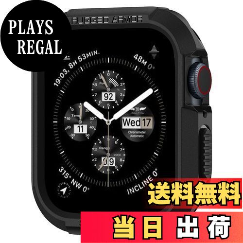 【送料無料】Spigen Apple Watch ケース 45mm | 44mm 【 Series 9 / 8 / SE 2 /Series 7 / SE/Series 6 / Series 5 / Series 4 対応 】 落下 衝撃 吸収 タフネスデザイン 保護カバー アップルウォッチケース ラギッド・アーマー 062CS24469 (ブラック)