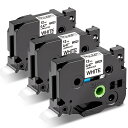 【送料無料】Airmall 互換 ピータッチ テープ 12mm TZeテープ TZe-231 ブラザーラミネートテープ と互換性のある ぴーたっちテープ 白地黒...
