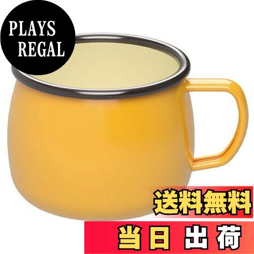 【送料無料】キャプテンスタッグ(CAPTAIN STAG) BBQ用 コップ ホーローマグカップ イエロー 400ml UH-503