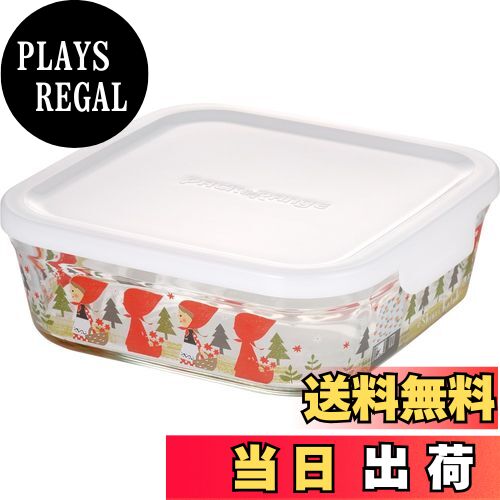 【送料無料】iwaki(イワキ) 耐熱ガラス 保存容器 シンジカトウ precious red hood 角型 M 800ml パック&レンジ B3247-SNA1