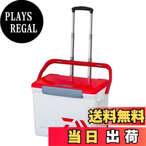 【送料無料】ダイワ(DAIWA) クーラーボックス シークールキャリー2 GU2500 ホワイト/レッド 釣り 25リットル