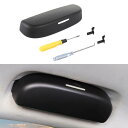【CDEFG】ホンダ 新型フィット ・ホンダ N-BOX JF3 JF4 ・ヴェゼル Vezel ・ CRV ・ シビックCivic ・ アコード Accord ・ HR-V 対応 車用 メガネ 収納 ケース サングラス ホルダー 収納 サンバイザー 取付用工具付き パーツ 耐衝撃性 耐久性 選べる3色 ブラック