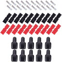 CESFONJER Powerpoleクイックコネクトバッテリーコネクタ-10ペアクイックディスコネクト30A 600V電源コネクターバッテリープラグ+端子赤黒