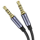 MOSWAG 3.5mm 4極 ケーブル1メートル(1m)3.5mm オーディオケーブル ステレオ補助ポート 4極 aux ケーブル4極ステレオヘッドホン、PS...