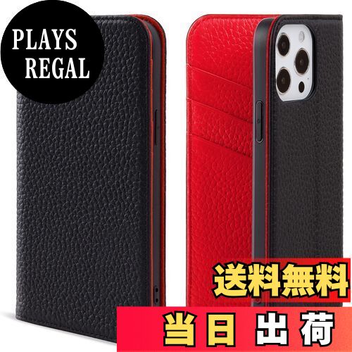 【送料無料】VISOUL iPhone 13 Pro ケース アイフォン13 プロケース 手帳型 本革 レザー スマホケース カード収納 携帯ケース 全面保護 マグネット 横置きスタンド機能付き iPhone 13 Pro ケース 対応 6.1インチ シュリンクレザー iphone 13 Pro レッド