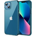 JETech iPhone13 mini 保護ケース(5.4インチ専用) 黄ばみなし 衝撃吸収 バンパーカバー 傷つけ防止 クリアバック (ブルー)