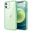JETech iPhone12 mini ケース (5.4インチ専用) 黄ばみなし 衝撃吸収 バンパーカバー 傷つけ防止 クリアバック (ミッドナイトグリーン)