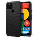 【Spigen】 Google Pixel5 ケース TPU ソフト ケース マット 耐衝撃 米軍MIL規格取得 カメラ 液晶 保護 傷防止 指紋防止 衝撃吸収 Qi充電 ワイヤレス充電 リキッド・エアー ACS01896 (マット・ブラック)
