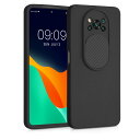 kwmobile Xiaomi Poco X3 NFC/Poco X3 Pro対応 ケース- soft TPU カメラ保護スライドカバー付き - 黒色