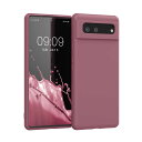 kwmobile スマホケース Google Pixel 6対応 ケース - 極薄 TPU シリコン マイクロファイバー ダークローズ