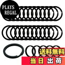 【送料無料】LIKENNY 平キーリング キーホルダーリング 二重リング 脱落防止 紛失防止 金具 パーツ 部品 キーリング 30個入 (ブラック、25mm)