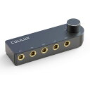 Cubilux 4ウェイ双方向オーディオスイッチャー、4ポート6.35mmスピーカーセレクター/切替器、4入力1出力、または4出力1入力ステレオ切り替えハブ