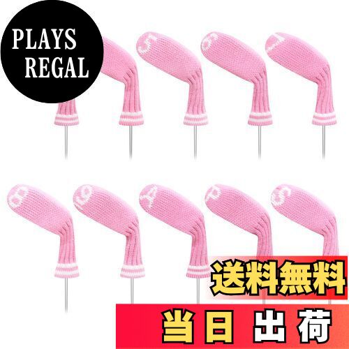 【送料無料】LeFeng ニットゴルフアイアンヘッドカバー10個セット 3-9/A/P/S セット - 軽量で丈夫な素材 - 複数のパターンのゴルフクラブヘッド...