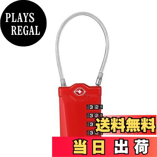 【送料無料】ZHEGE TSA ロック 南京錠 4桁ダイヤル式ロック ワイヤータイプ 旅行用 安心 防犯グッズ（..