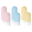 Getrays 6個入り トラベルボトル 、3色 30ml/50ml 詰め替え 携帯便利 旅行/出張用 容器、小さい 空のボトル 漏れ防止 プラスチック スクイーズボトル ために 液体 シャンプー コンディショナー 化粧水 トイレタリー