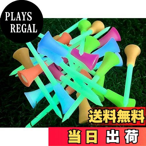 【送料無料】Crestgolfゴルフティー ゴルフ ティー ロング 夜光るショートティー 83mm 20本入 発光ゴルフ ティー 紛失を防ぐ プラスチックティー...