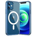 JETech iPhone 12/12 Pro マグネット ケース(6.1インチ用) MagSafe ワイヤレス充電対応 衝撃吸収 バンパーカバー 傷つけ防止 透明バック (インディゴジーンズ)