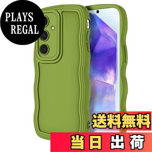 【送料無料】HeeNia Samsung Galaxy A55 5G 対応 ケース カバー シリコン質感 耐衝撃 落下防止 取付簡単 カメラ保護 レンズ保護 高級携帯電話ケース Samsung Galaxy A55 5G 用 (グリーン)