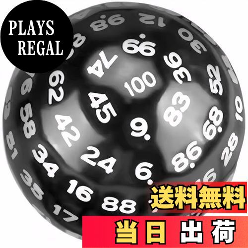 【送料無料】ESJNNK ダイス 100面ダイス 百面ダイス サイコロ D100 多面体サイコロ テーブルゲーム ボードゲーム RPG パーティー用品 直径約48mm ブラック
