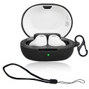 For SteelSeries Arctis GameBuds ケース カバー Mosasa SteelSeries Arctis GameBuds シリコン保護ケース 充電便利 全面保護 紛失防止 滑り止め 軽量 キズ防止 スリム 薄型 旅行 耐衝撃 防塵-ブラック
