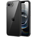 JETech iPhone 16e 6.1インチ2025用 ケース 黄ばみなし 衝撃吸収 バンパーカバー 傷つけ防止 クリアバック (ブラック)