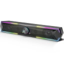 Kstime【最新Bluetooth5.4 & USBダイレクト】PCスピーカー サウンドバー 10W RGB ゲーミングスピーカー 六つのスピーカーユニット 二重対称インバーターチューブ ステレオ 大音量&豊かな低音 ラップトップ、タブレット、スマートフォンに対応、USB給電式のパソコンスピー