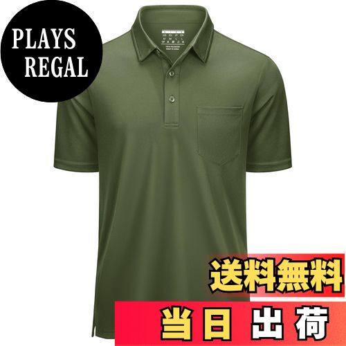 【送料無料】[KEFITEVD] ポロシャツ メンズ 半袖 速乾tシャツ 夏用 作業着 ポリエステルシャツ ポケッ..