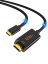 USB C HDMI 4K@60Hz,CableCreation Type C to HDMIケーブル Thunderbolt 3対応 iPhone 15/15Pro/15Plus/15 Pro Max, MacBook Pro/Air/iPad Pro 2020, Galaxy S23/ S23+/ S23 Ultraなどに対応 ブラック 0.9M