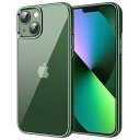 JETech iPhone13 mini 保護ケース(5.4インチ専用) 黄ばみなし 衝撃吸収 バンパーカバー 傷つけ防止 クリアバック (アルパイングリーン)