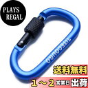 TITECOUGO アウトドア カラビナ 登山 おしゃれ Dフック 大型 頑丈 スナップフック ?スリング ブランコ ミリタリー ハンモックテント ?キャンプ キーホルダー 釣り 車 タープ 接続 hooks カナビラ ?ブルー 4個