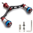 HEIGHTEN V1.0 95mm リール ハンドル 20mm ハンドルノブ 搭載 シマノ ダイワ 通用 スピニングリール用 Aurora Series (V1.0 - ワインレッド/ブラック)