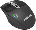 Arteck マルチデバイス 無線 ワイヤレスBluetoothマウス 2.4GHz USB レシバー 人間工学設計 右手静音クリック コンピューター、デスクトップ、PC、ラップトップ、Mac、iPadとWindows10/8 iPad OSとの交換性あり黒