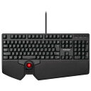 エレコム トラックボール付キーボード 有線 プレミアムメンブレン キー割り当て ハードウェアマクロ対応 リストレスト ブラック TK-TB01UMBK