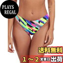 【送料無料】水着 ビキニショーツ レデイース 水着インナー スイムショーツ ミッドウエスト ハイカット プール 海 温泉 色:ネオンストライプ、サイズ:L