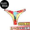 【送料無料】 【限定ブランド】 レディース ハイカット Tバック ビキニショーツ 色:ブルーフローラル、サイズ:S