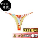 【送料無料】【RELLECIGA】レディース Tバックハイカット ビキニボトム ビキニショーツ 水泳スイムショーツパンツ セクシー 水着単品 色:オレンジヤシの木、サイズ:L Regular