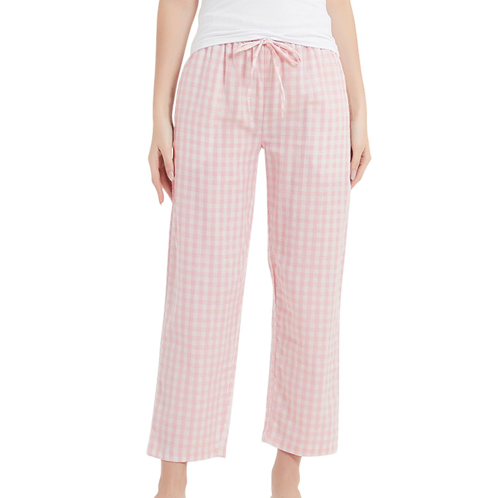 【送料無料】 パジャマパンツ レディース ルームウェア 綿100% 長パンツ 部屋着 パジャマ下 ズボンだけ 肌に優しい 吸汗 通気 春夏秋 色:ピンク、サイズ...