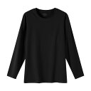 【送料無料】 あったかインナー ロングTシャツ メンズ インナーウェア クルーネック 綿 保温インナー 防寒インナー 防寒肌着 暖かい 色:ブラック、サイズ:3...
