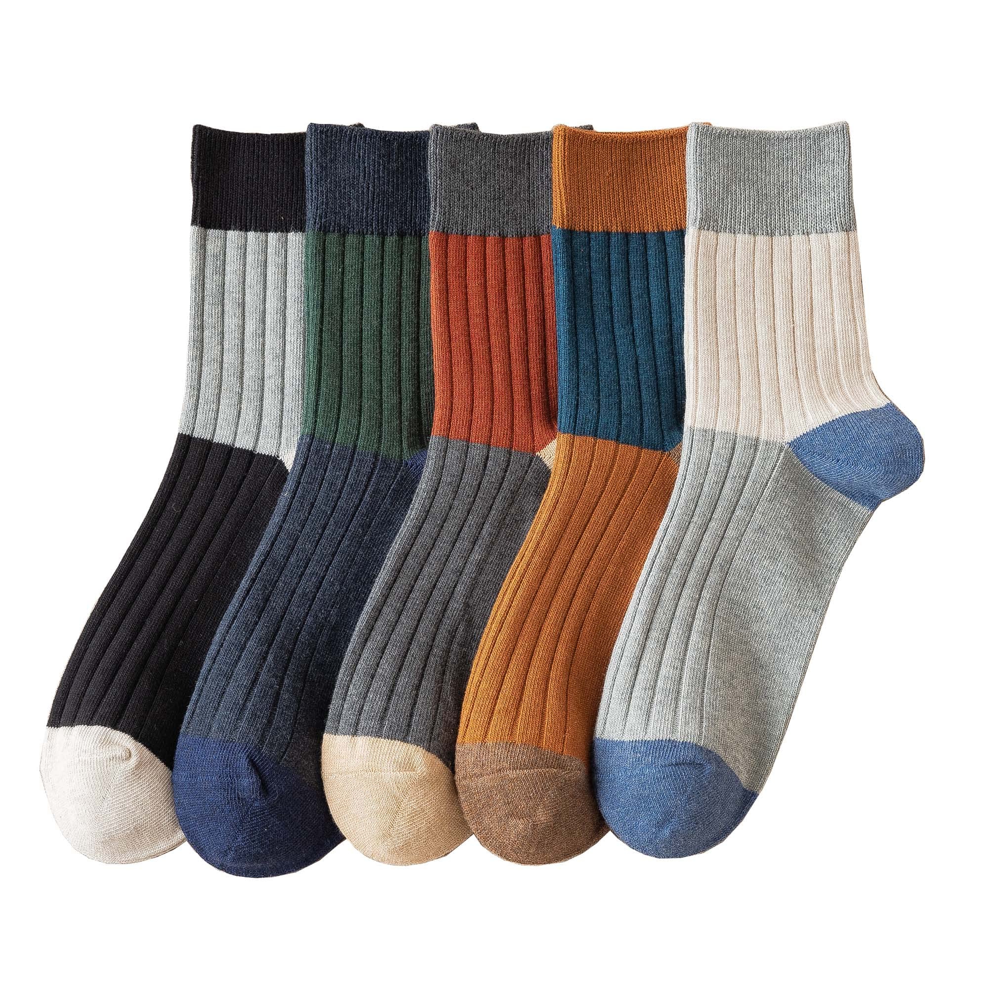 【送料無料】 靴下 メンズ【防臭・抗菌・吸汗 綿】くるぶしソックス 10/5/7足セット 通気性 カラフルソックス スポーツソックス アウトドアソックス カジュアル 吸汗速乾 春夏秋冬 色：Y5足組-1、サイズ：24.0-28.0 cm