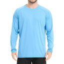 【送料無料】 ラッシュガード メンズ 長袖 ドライtシャツ ロングスリーブ 水着 体型カバー 日焼け予防 水陸両用 冷感 吸汗速乾 色:3020ブルー、サイズ:S