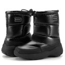 【送料無料】 スノーブーツ キッズ 雪遊び 冬 雪用ブーツ 子供靴 防滑 雪柄 防風 防水 防寒対策 女の子 男の子 色:光沢のある黒、サイズ:17.0 cm ...