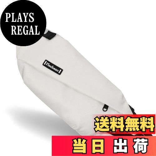 【送料無料】［Flechazo機能強化3.0］ショルダーバッグ メンズ 斜めがけ ボディバッグ ウエストポーチ セキュリティポーチ コンパクト 小さめ 軽量 スキミング防止 rfid 軽量 撥水 多機能 3way 海外旅行、通勤、スポー 色：ホワイト、サイズ：幅28cm×高さ15cm×マチ10cm