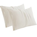 【送料無料】DPEAN 枕カバー 2枚セット 43 63 ピローケース ピーチスキン加工 封筒式 おしゃれ オールシーズン 通気 速乾 肌にやさしい 着脱簡単 抗菌防臭 洗える 丸洗いOK 色:アイボリー、サイズ:50x70cm