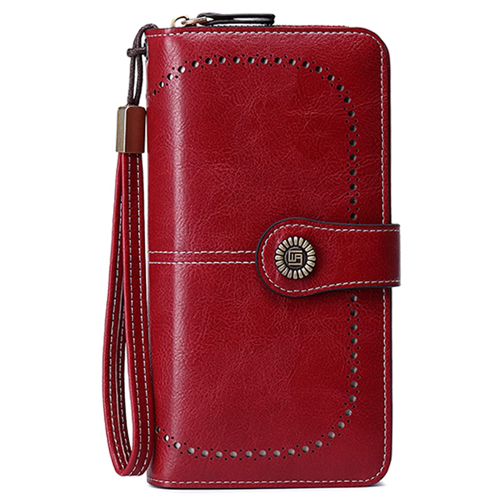 【送料無料】[FORRICA] レディース 財布 RFIDスキミング防止 長財布 ジップ 小銭入れ レトロ ウォレッ..