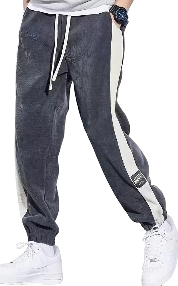 【送料無料】[emptio] [エンプティオ] サイドライン ロングパンツ ランニング ジャージーパンツ ジョガーパンツ メンズ ジョギング 色：ライングレー、サイズ：XL