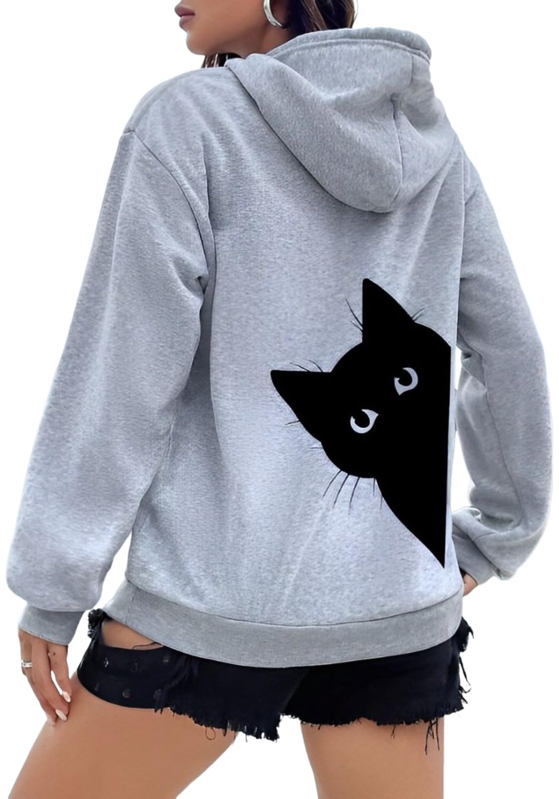 【送料無料】[emptio] [エンプティオ] ねこちゃん ワンポイント パーカー カワイイ ユッタリ レディー..