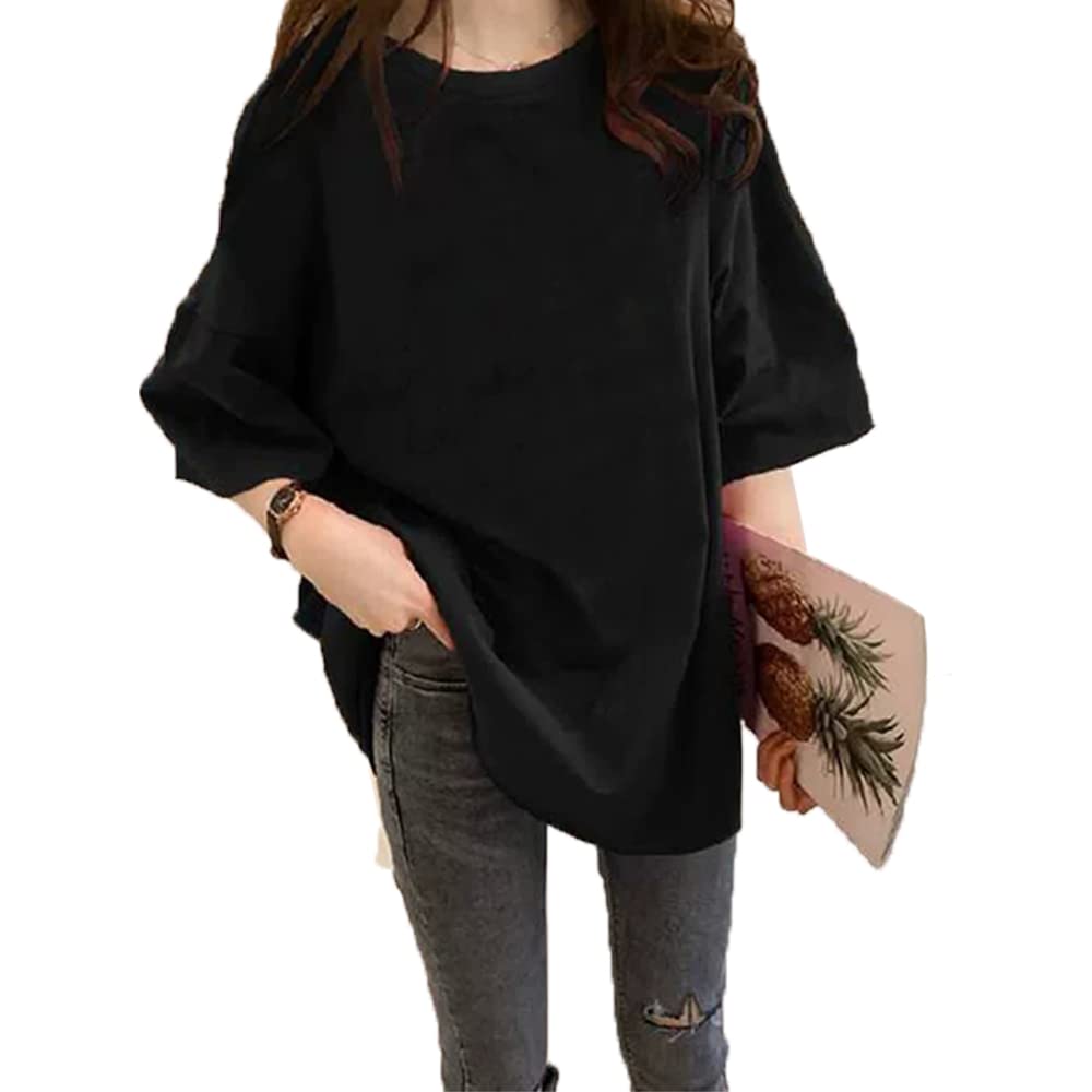 【送料無料】[ADKASS] Tシャツ レディース 半袖 カットソー トップス 無地 綿 シンプル 柔らかい バッ..