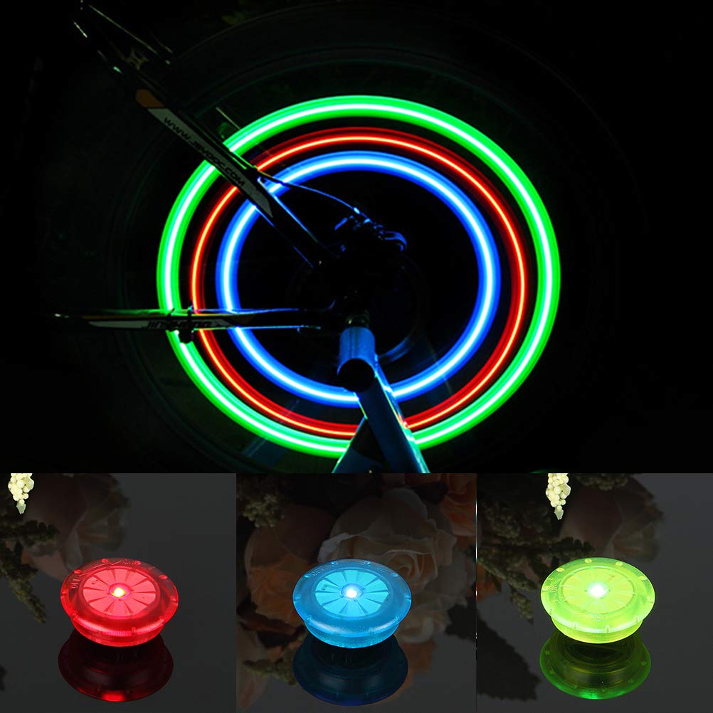 【送料無料】Sanwer 自転車ホイールライト 自転車用スポークLEDライト IP67防水 夜間セーフティライト 発光 事故防止 夜道安全 反射板 6枚入り 色...