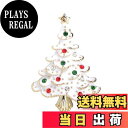 【送料無料】MECHOSEN クリスマスシリーズ レディース リボン ブローチ クリスマス ベル 18金 クリスマス プレゼント クリスタル 飾り ゴールド ブローチピン クリップ セット ラインストーン 子供 小さめ 色:ホワイト